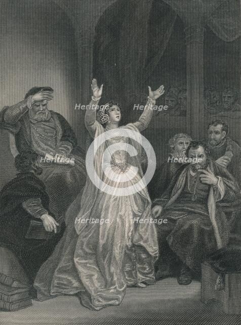 'Condemnation of Anne Boleyn', (mid 19th century). Creator: George C Finden.