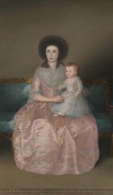 Condesa de Altamira and Her Daughter, María Agustina, 1787-88. Creator: Francisco Goya