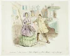 Conductor, Now Marm! Wite-Chapel or Mile Hend - only a penny 1837-1864. Creator: John Leech