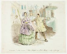 Conductor, Now Marm! Wite-Chapel or Mile Hend - only a penny 1837-1864. Creator: John Leech