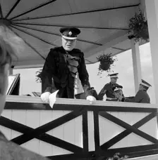 Conductor of the Band of the Coldstream Guards, Royal Agricultural Show, Newcastle upon Tyne, 1956. Artist: John Gay