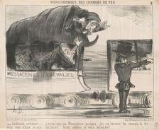 Conducteur, conducteur.... j'avais pris vos Messageries parce que j'ai en horreur..., 19th century. Creator: Honore Daumier
