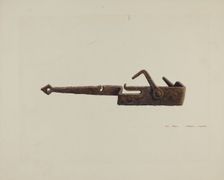Conestoga Axe Holder, c. 1939. Creator: G.L. Schafer