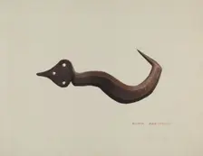 Conestoga Axe Holder, c. 1939. Creator: John Petrucci