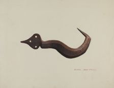 Conestoga Axe Holder, c. 1939. Creator: John Petrucci