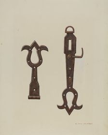 Conestoga Hasp and Hinge, c. 1938. Creator: John Petrucci