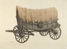 Conestoga Wagon, 1938. Creator: H. Langden Brown