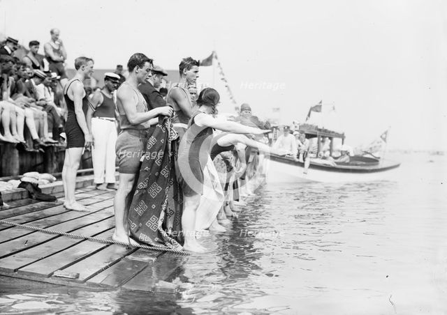 Coney Isl Races-start of 100 yd. (women's), between c1910 and c1915. Creator: Bain News Service.