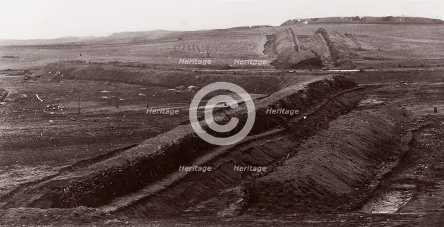 Confederate Earthworks, Centreville, Virginia, 1862. Creator: George N. Barnard.