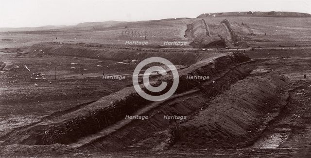 Confederate Earthworks, Centreville, Virginia, 1862. Creator: George N. Barnard.
