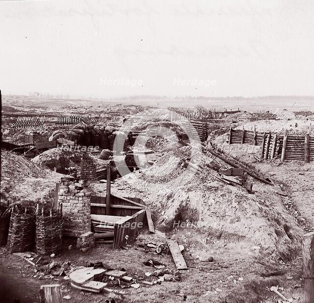 Confederate Fortifications, Petersburg, 1864. Creators: Tim O'Sullivan, Andrew Joseph Russell.