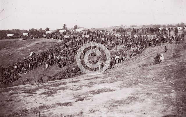 Confederate Prisoners at Belle Plain, 1863. Creator: Tim O'Sullivan.