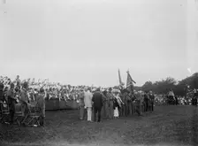 Confederate Reunion - Colors On Mall, 1917. Creator: Harris & Ewing