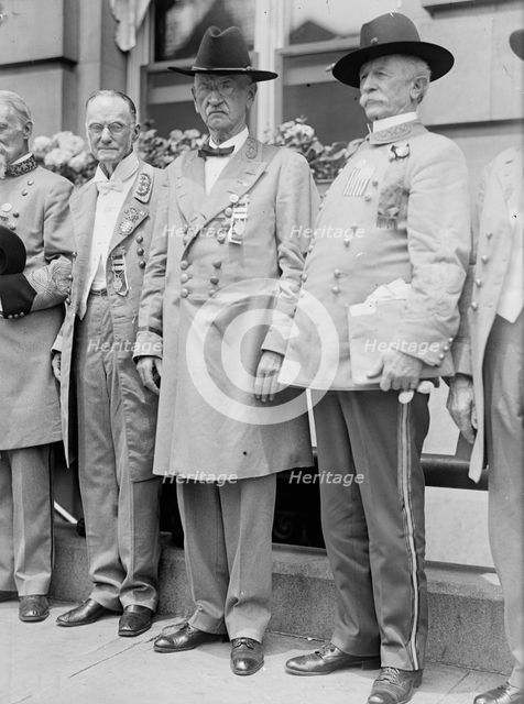 Confederate Reunion - Gen. Harrison of Mississippi, Commander In Chief, with Generals..., 1917. Creator: Harris & Ewing.