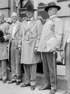 Confederate Reunion - Gen. Harrison of Mississippi, Commander In Chief, with Generals..., 1917. Creator: Harris & Ewing