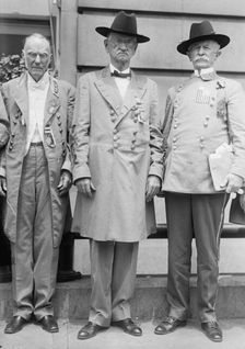 Confederate Reunion - Gen. Harrison of Mississippi, Commander In Chief, with Generals..., 1917. Creator: Harris & Ewing