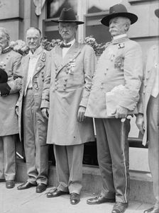 Confederate Reunion - Gen. Harrison of Mississippi, Commander In Chief, with Generals..., 1917. Creator: Harris & Ewing