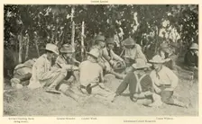 Conference After "Rough Riders" Battle Spanish-American War, June 1898, (1899). Creator: Burr McIntosh