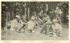 Conference After "Rough Riders" Battle Spanish-American War, June 1898, (1899). Creator: Burr McIntosh