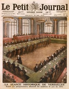 Conference at Versailles, 7th May, 1919 - German delegates receiving the Allied Peace Conditions, 19