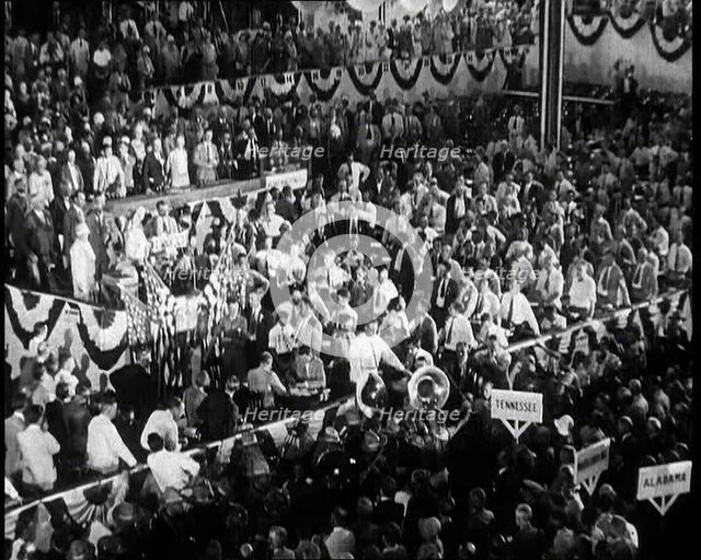 Conference Hall Full of People Attending the Democratic Convention in Chicago, 1932. Creator: British Pathe Ltd.
