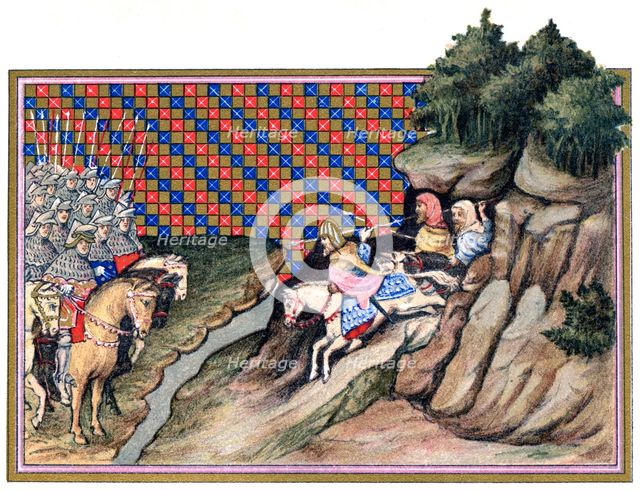 Conference of the Earl of Gloucester and an Irish Chief, Richard II's campagne in Ireland, 1399, (18 Artist: Unknown