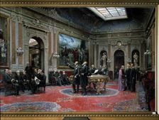 Conference of the Senate in March 1904 Oil by Asterio Mañanos