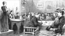 'Conference of the Women's Franchise League in Russell Square 1891. Creator: Unknown