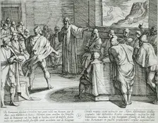 Conference on What Steps to Take Upon the Romans New Troops Approaching Across the Alps, 1612. Creator: Antonio Tempesta