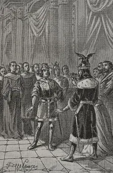 Conferences held in Vitoria in 1476 (1890). Creator: Joan Serra y Pausas