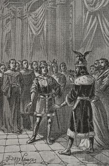 Conferences held in Vitoria in 1476 (1890). Creator: Joan Serra y Pausas