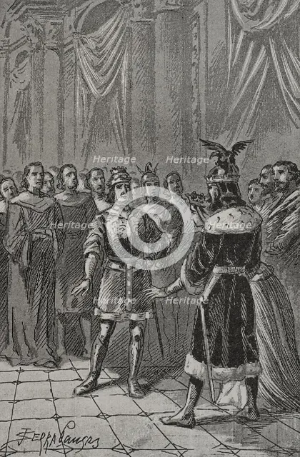 Conferences held in Vitoria in 1476 (1890).  Creator: Joan Serra y Pausas.