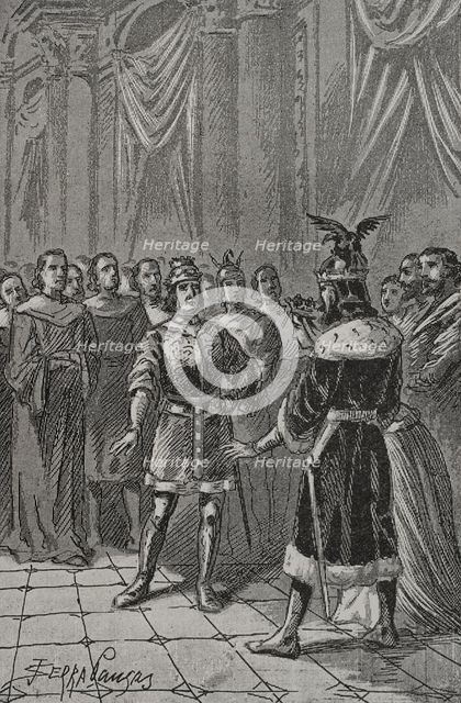 Conferences held in Vitoria in 1476 (1890).  Creator: Joan Serra y Pausas.