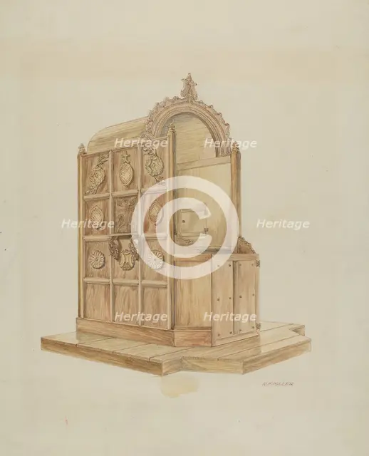 Confessional, c. 1936. Creator: Randolph F Miller.
