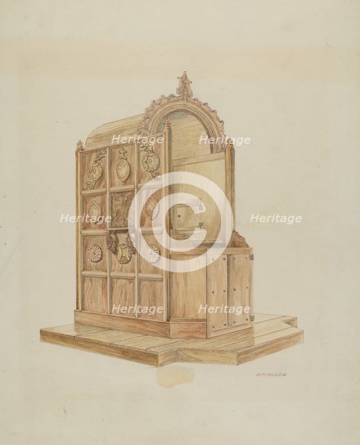 Confessional, c. 1936. Creator: Randolph F Miller.