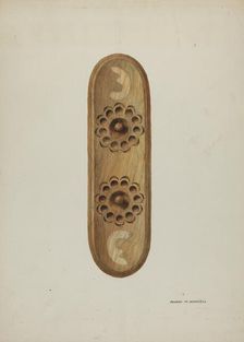 Confessional, Detail from Side, 1940. Creator: Harry Mann Waddell