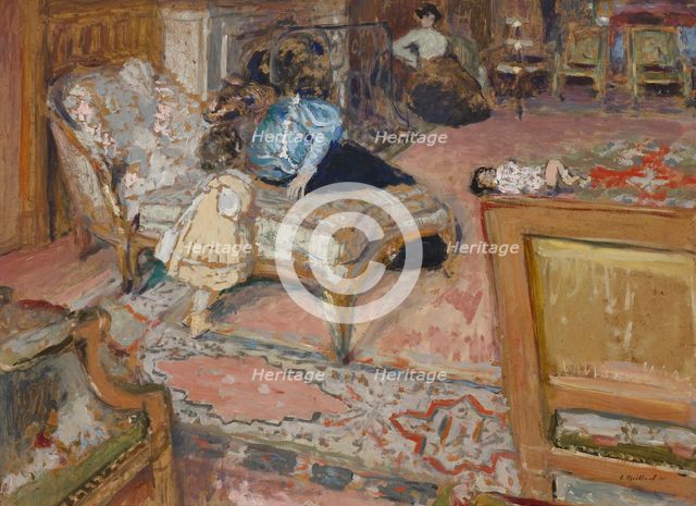 Confidence, les enfants Bernheim au salon, 1905. Creator: Vuillard, Édouard (1868-1940).