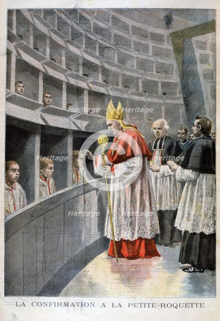 Confirmation at the prison de petite roquette for children, Paris, 1896. Artist: Oswaldo Tofani