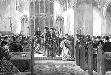 Confirmation by the Bishop of London at the Brompton Hospital for Consumption, 1874. Creator: Unknown