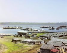 Confluence of the Irtysh and Tobol rivers, Tobolsk, 1912. Creator: Sergey Mikhaylovich Prokudin-Gorsky