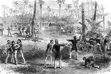 Conflict between the Natives of Samoa and the Crew of H.M.S. Barracouta, 1876. Creator: Unknown