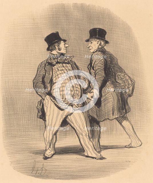 Confrère, méfiez-vous du petit baron..., 1848. Creator: Honore Daumier.
