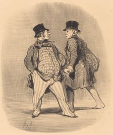 Confrère, méfiez-vous du petit baron..., 1848. Creator: Honore Daumier
