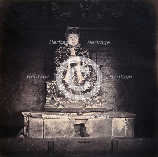 Confucius: a statue; Canton, China, 1860. Creator: Felice Beato.