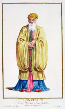 Confucius, ancient Chinese philosopher, (1780). Creator: Pierre Duflos