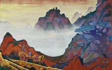 Confucius, the Just One. From the Series "Banners of the East" , 1925. Creator: Roerich, Nicholas (1874-1947)