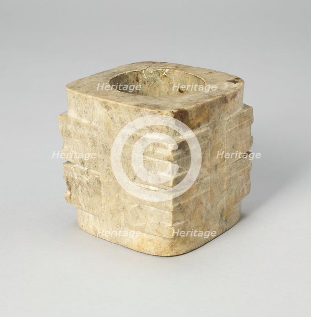 Cong, Neolithic period ( ca.8000-2000 BC ), Liangzhu Culture, ca. 3000-2000 B.C. Creator: Unknown.