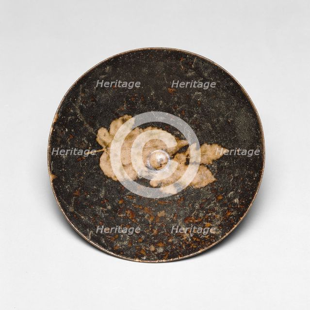 Conical Bowl with Decoration of Three Leaves, Southern Song dynasty, 12th/13th century. Creator: Unknown.