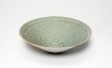 Conical Bowl with Peony Flowers, North Korea, Goryeo dynasty (918-1392), early 12th century. Creator: Unknown