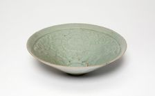 Conical Bowl with Peony Flowers, North Korea, Goryeo dynasty (918-1392), early 12th century. Creator: Unknown
